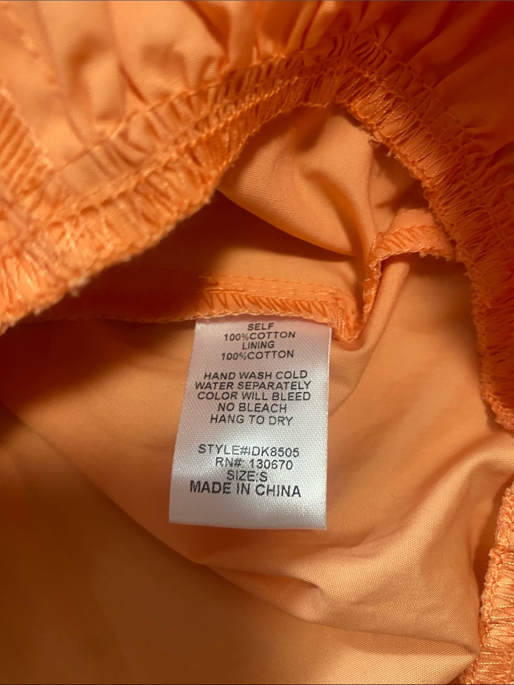 Ina Coral Peach Ruffle Maxi Dress with Front Cutout Size S 100%Cotton - Picture 11 of 16